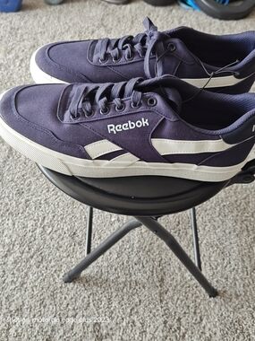 Reebok Court Drift Men's Navy Athletic Sneakers Casual Canvas Size 10.5